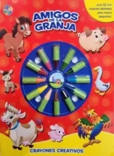 LIBRO CRAYONES CREATIVOS AMIGOS DE LA GRANJA