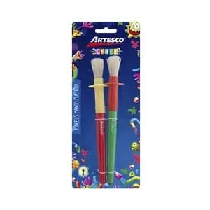PINCEL SET X 2 PELO DE CERDA MANGO PLASTICO 4001