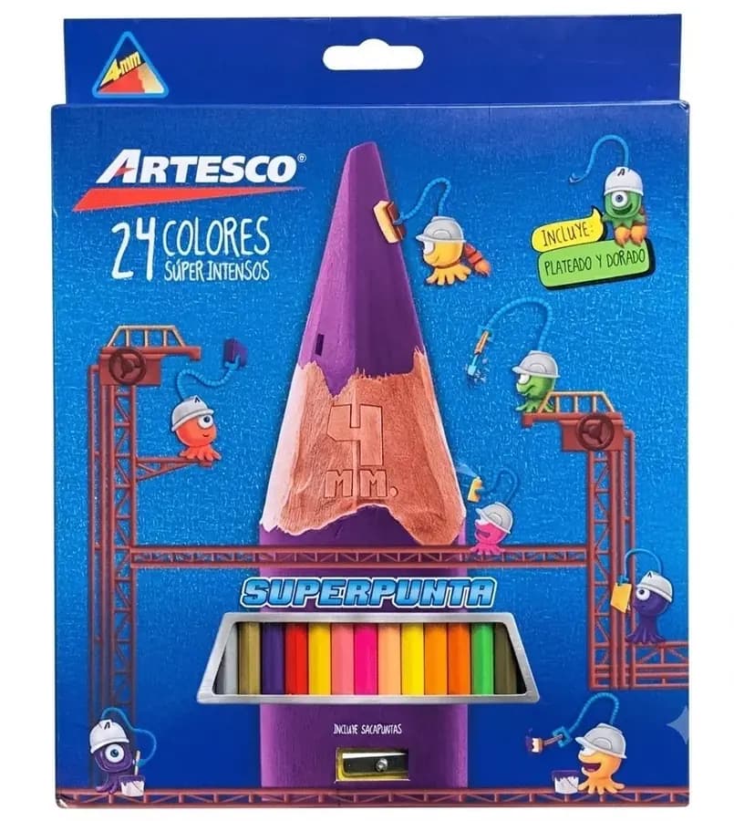 PINTURA ARTESCO X 24COL COLORES INTENSOS