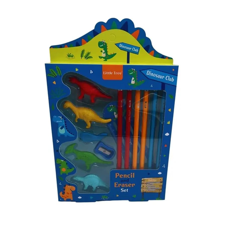 SET LAPIZ C/ BORR LITTLE TREE DINOSAURIO