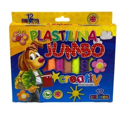 PLASTILINA CREATIV X 12COL JUMBO