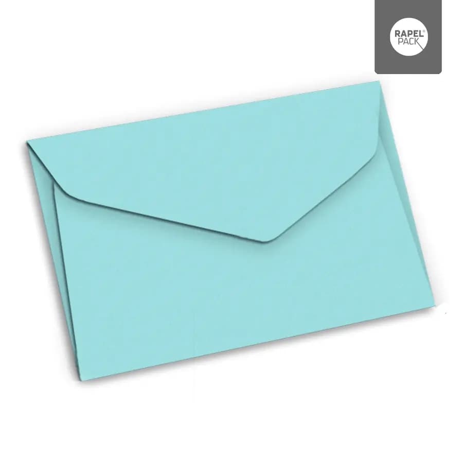 SOBRE MONEDERO PAQ X10UN CELESTE PASTEL 079