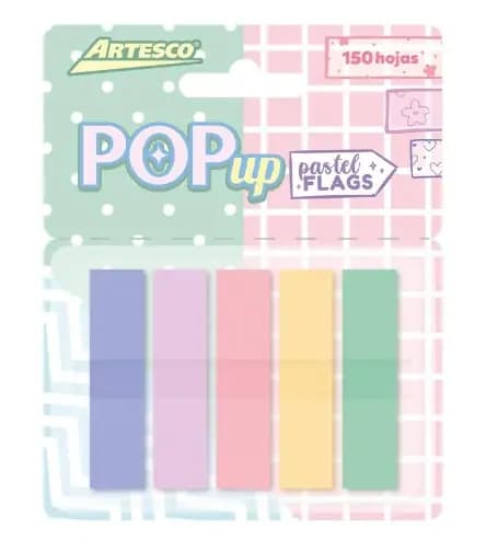 BANDERITAS ARTESCO X 5COL PASTEL SENALES 30002