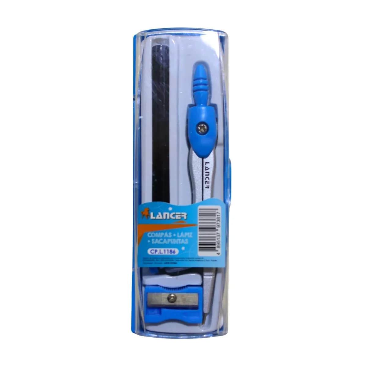 COMPAS LANCER ESCOLAR C/LAPIZ 1186 COLORES
