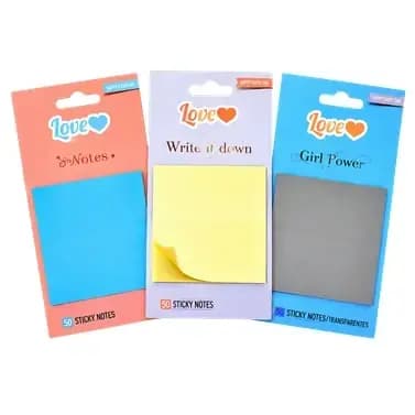 NOTITAS X 50H TRANSPARENTE LOVE 48502