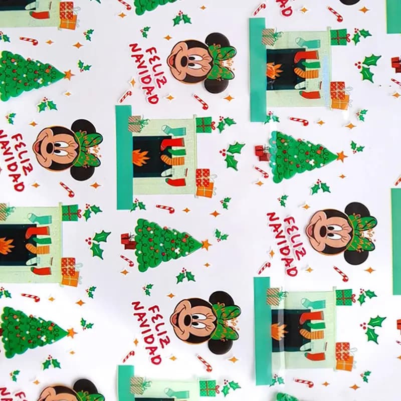 PLIEGO PAPEL CELOFAN NAVIDENO 90X100
