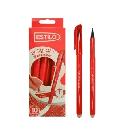 UNIDAD ESFERO BORRABLE ESTILO ROJO