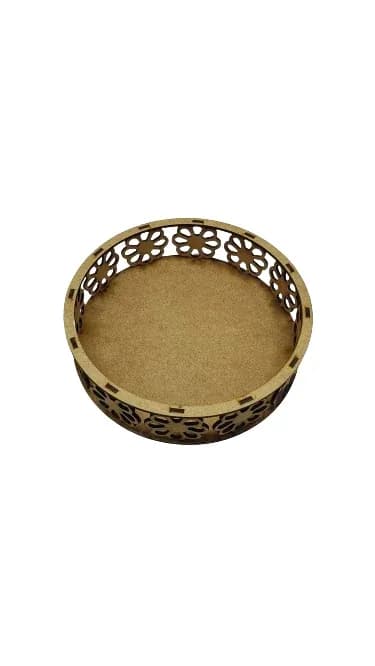 BASE MDF REDONDA FILO FLORES