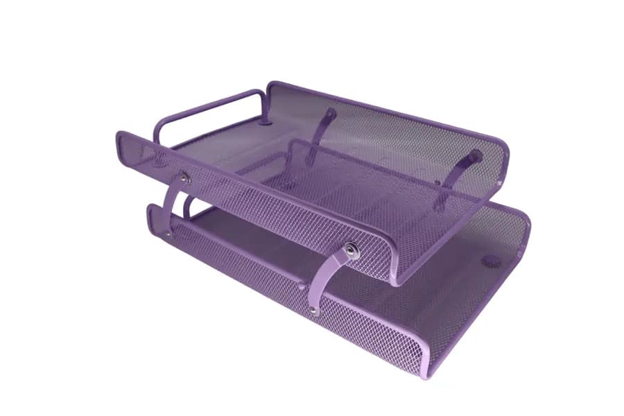 PAPELERA ESTILO METALICA 2 PISOS LILA 10106953