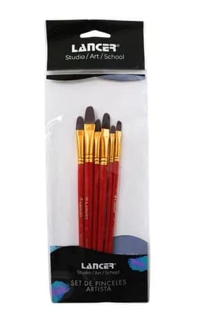 PINCEL LANCER SET X 6UN LENGUA DE GATO PF.3048