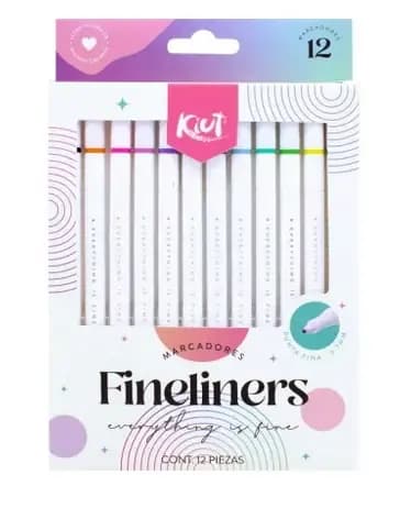 MARCADOR KIUT X 12COL FINELINERS 0.7MM