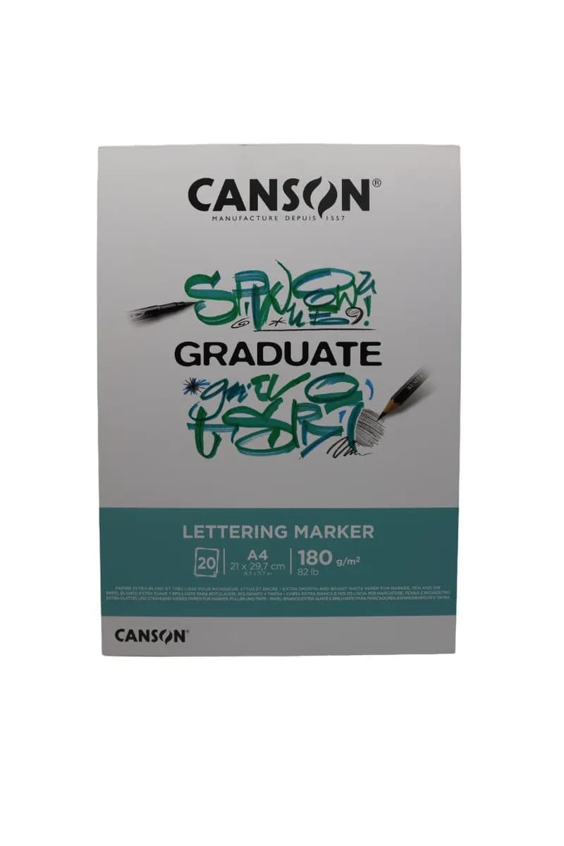 BLOCK LETTERING INEN CANSON 180GR 20H