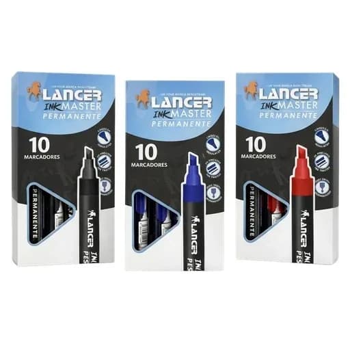 MARCADOR LANCER PERMANENTE NEGRO