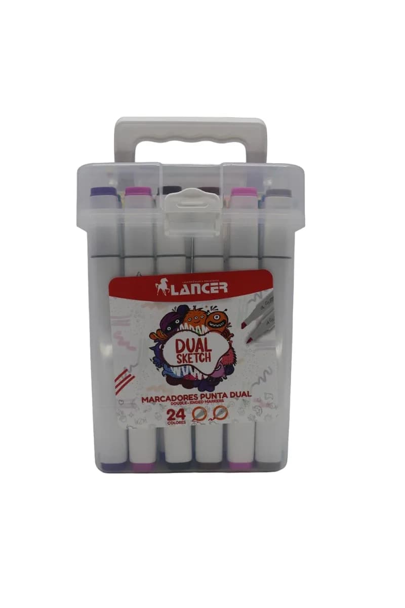 MARCADOR LANCER X 24COL DUAL SKETCH MA.524