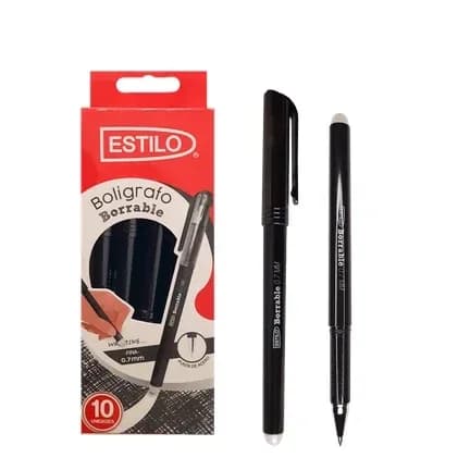 UNIDAD ESFERO BORRABLE ESTILO NEGRO