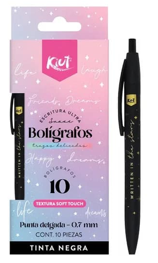 UNIDAD ESFERO KIUT RETRACTIL NEGRO 0.7MM