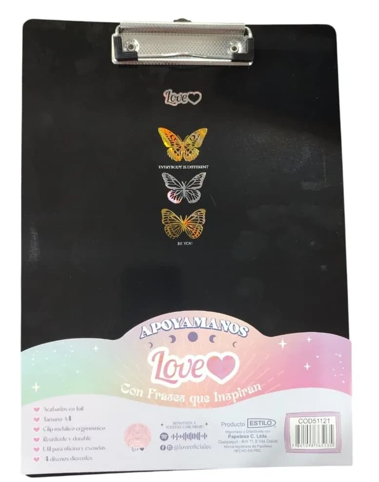 APOYAMANOS ACRILICO LOVE T INEN 51121