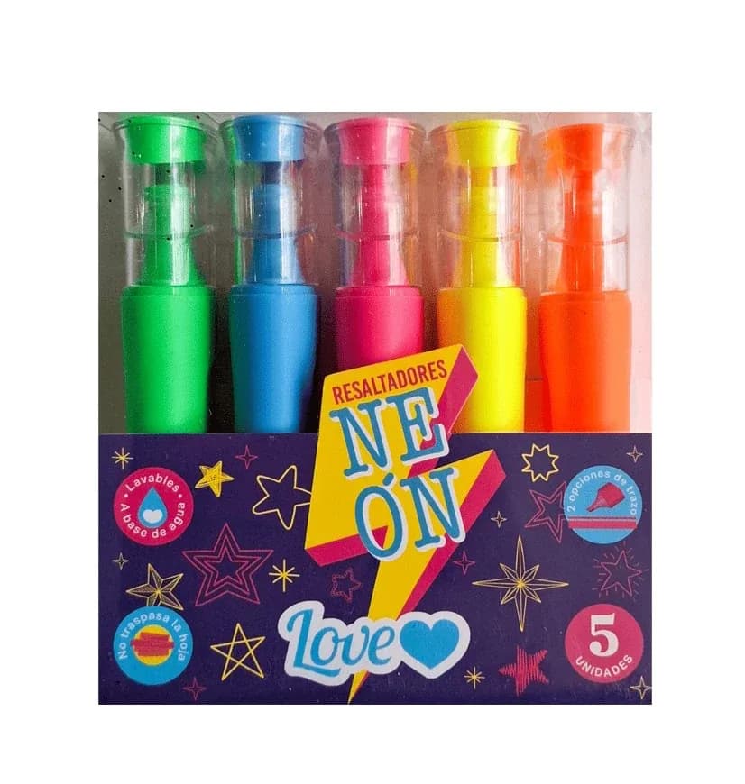 RESALTADOR X 5UN LOVE NEON 48836