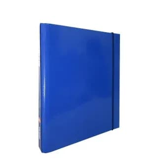 CARPETA 2 ANILLOS REX PLAST. FINA AZUL