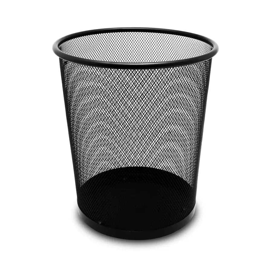 CESTO P BASURA METAL ROSA