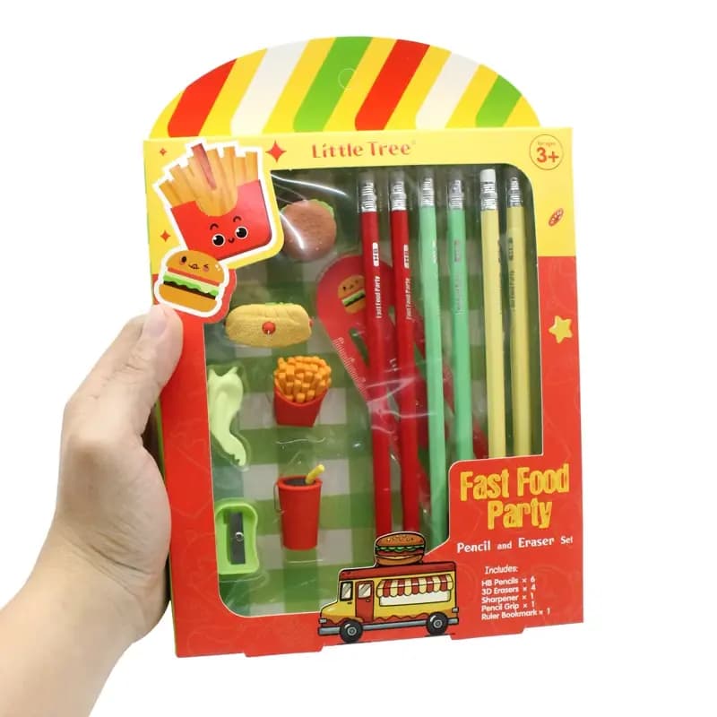 SET LAPIZ C/ BORR LITTLE TREE FAST FOOD PARTY