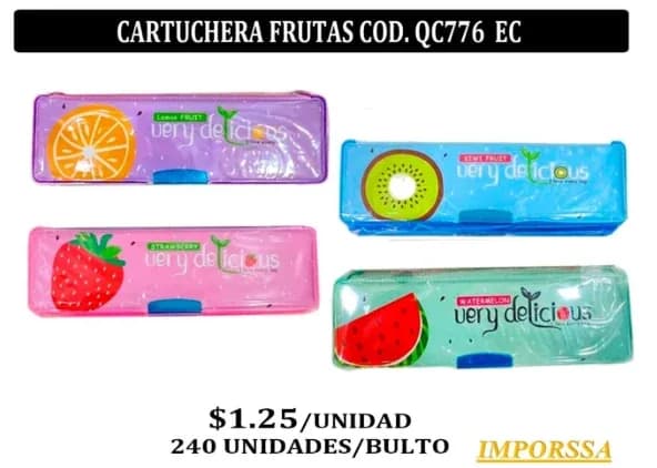 CARTUCHERA LITTE TREE FRUTAS 803022-E DOB/ALMAC.RIGIDO