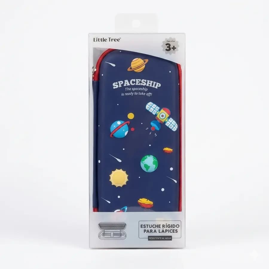 CARTUCHERA LITTE TREE SPACESHIP 803052-E DOB/ALMAC.RIGIDO