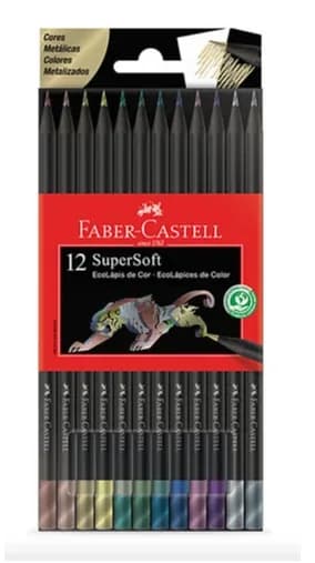 PINTURA FABER CASTELL X 12COL METALICOS SUPER SOFT