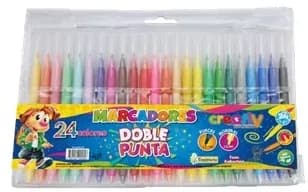 MARCADOR CREATIV X 24COL DUO CT6935-24 DOBLE PUNTA