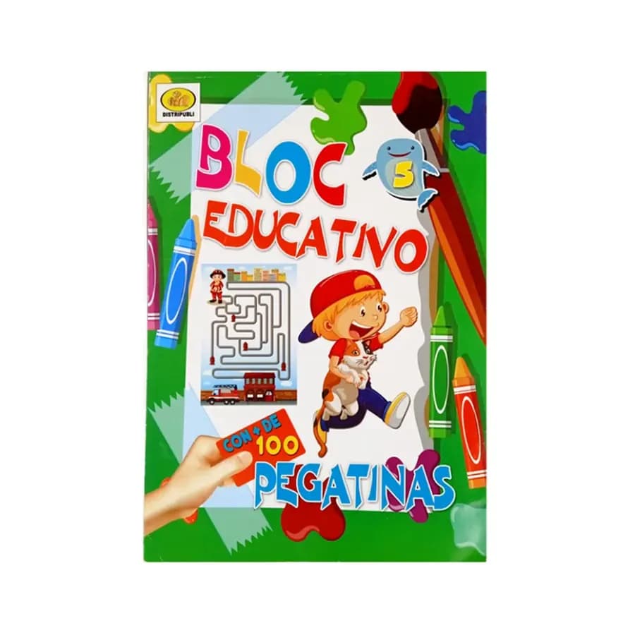 BLOC EDUCATICO MAS DE 100 PEGATINAS 4996