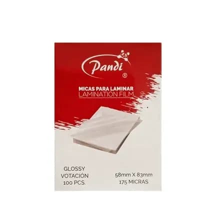 PAQUETE X 100UN PLASTICO P/CREDENCIAL PANDI VERTICAL 175MIC