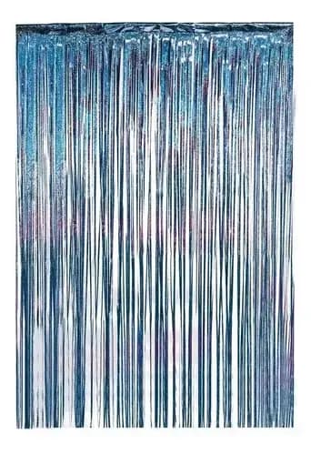 CORTINA DEC. P/FIESTA HOLOGRAFICA AZUL H02
