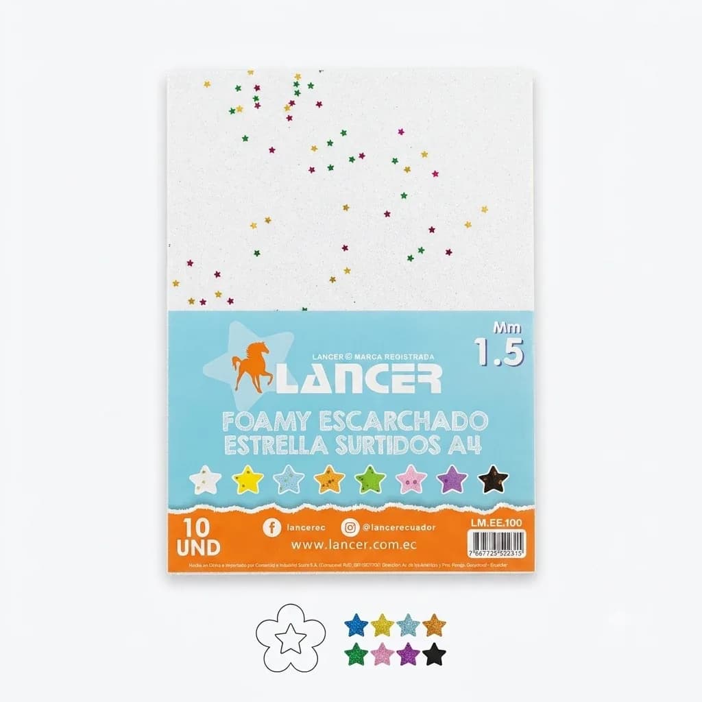 FOMIX X 10UN INEN ESCARCHADO ESTRELLAS EE.100