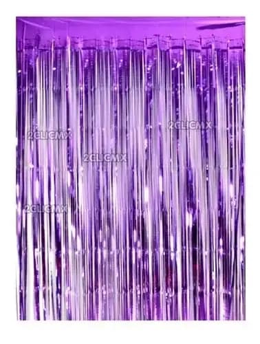CORTINA DEC. P/FIESTA HOLOGRAFICA MORADA H16