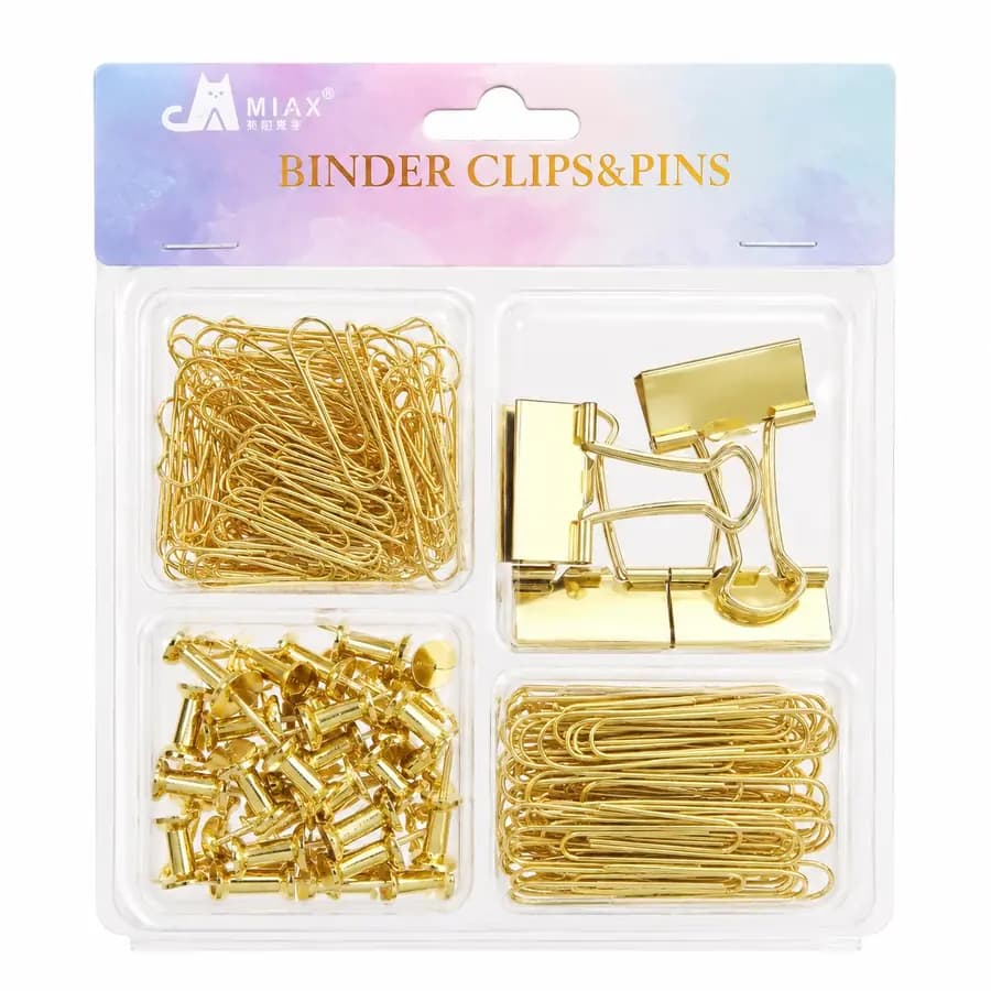CLIPS MIAX SET X 4 MODELOS DORADO OF0305