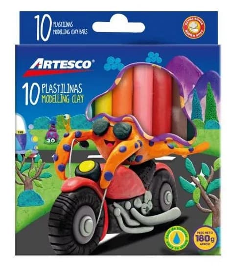 PLASTILINA ARTESCO X 10COL JUMBO