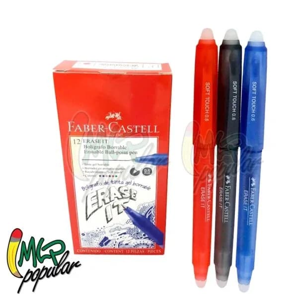 UNIDAD ESFERO BORRABLE FABER C. ROJO