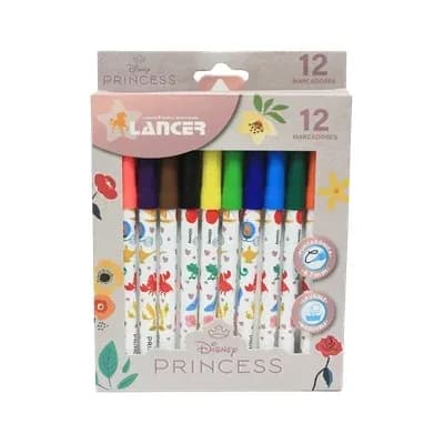 MARCADOR LANCER X 12COL PRINCESAS DISPR305
