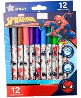 MARCADOR LANCER X 12COL SPIDERMAN DISPR302