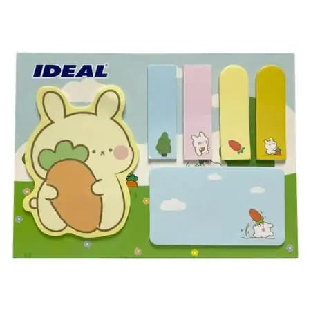 NOTITAS IDEAL SET C/BANDERITAS ANIMALES