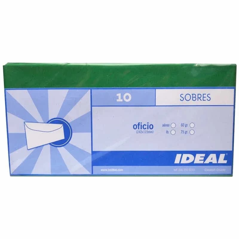 SOBRE DINERO IDEAL VERDE PAQ X10UN