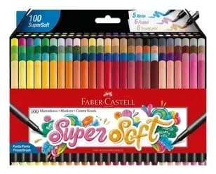 MARCADOR FABER C. X 100COL SUPER SOTF P/PINCEL
