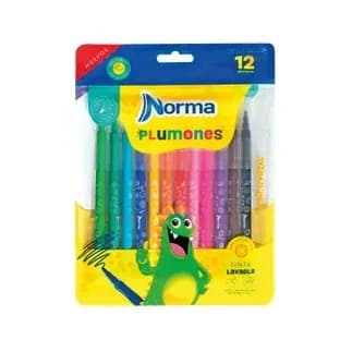 MARCADOR NORMA X 12COL LAVABLE PUNTA BALA