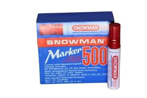MARCADOR SNOWMAN PG 500 PERMANENTE ROJO