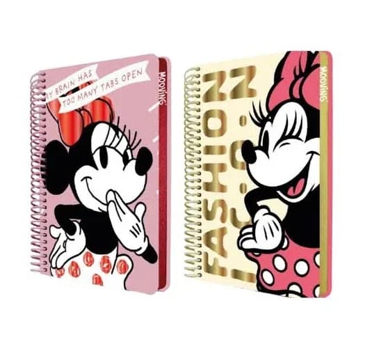 LIBRETA MOOVING MINNIE 96H CUADROS P/D 32131