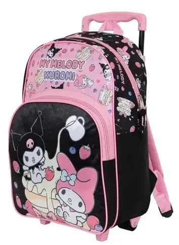 MOCHILA CON RUEDAS EWE179738-NG MY MELODY Y KUROMI