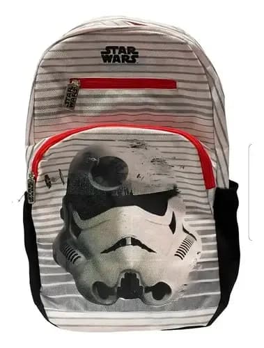 MOCHILA ESCOLAR STAR COMMAND  PBAGS AZ GRIS