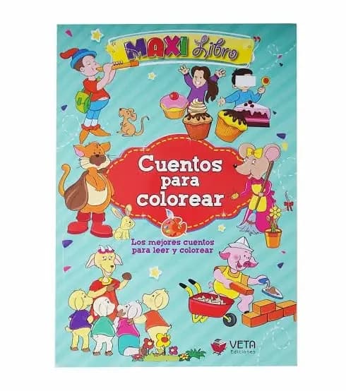 LIBRO MAXI CUENTOS PARA COLOREAR VETA 7141