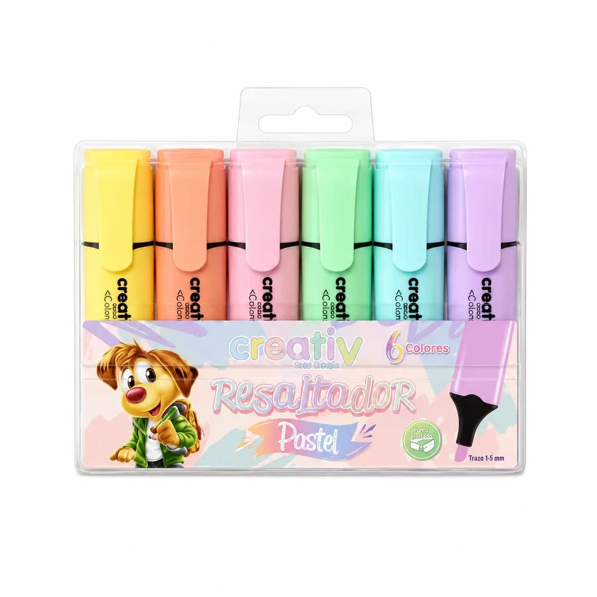 RESALTADOR X 6UN CREATIV PASTEL CT9068-6