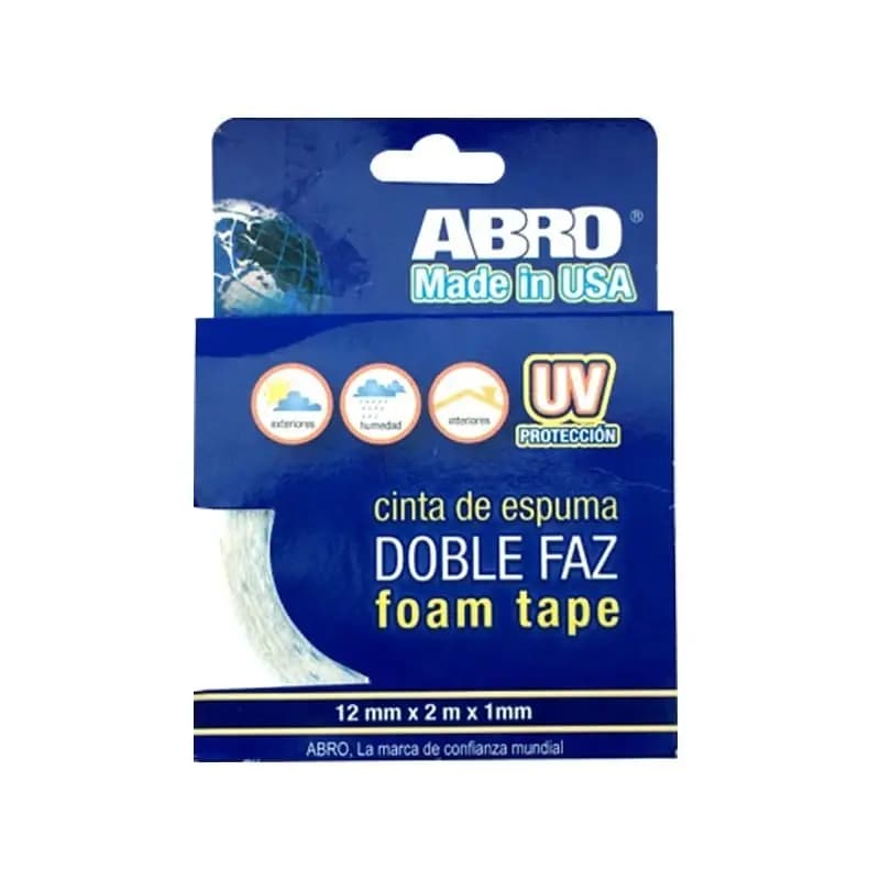 CINTA DOBLE FAZ ABRO 18MMX25MTX1MM